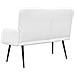 Sofa a Due Posti Bianco 115 x 61 x 87 cm Tessuto - Foto miniatura 6