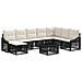 Set Divano da Giardino 9 pcs Nero polyrattan - Foto miniatura 1