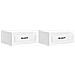 Mobiletto da notte a muro 2 pcs Bianco Lucido 49 x 34,5 x 20 cm - Foto miniatura 1