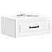 Mobiletto da notte a muro 2 pcs Bianco Lucido 49 x 34,5 x 20 cm - Foto miniatura 2