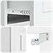 Mobiletto da notte a muro 2 pcs Bianco Lucido 49 x 34,5 x 20 cm - Foto miniatura 8