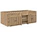 Struttura Letto Loft con Armadietto 3 pz Rovere Artigianale - Foto miniatura 3