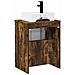 Set di mobili per il bagno Rovere Fumo Legno ingegnerizzato - Foto miniatura 6