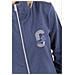 Felpa Donna Full Zip Stras Blu L - Foto miniatura 2