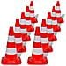 Set 10 Coni Stradali Segnaletici Riflettenti Rosso E Bianco 50 Cm - Foto miniatura 1