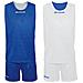Kit Double - Completino Da Basket Reversibile Di Maglia Smanicata E Pantaloncino Di Colore Azzurro / bianco Taglia Xl - Foto miniatura 1