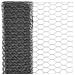 Rete D'acciaio Rivestimento Pvc 25x1,2m Trama Esagonale Grigio - Foto miniatura 4
