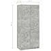 Armadio Grigio Cemento 90x52x200 cm in Legno Multistrato - Foto miniatura 8