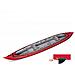Canoa Gonfiabile Seawave Rosso Con Pinna 044119-r (5c/11c) + 2 Pagaie Touring-2 Div. In 2 Parti + Pompa - Foto miniatura 2
