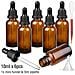 Bottiglia Hyber Cara Ambra Vetro Con Pipetta 6 X 10ml Dropper Bottiglie Riutilizzabili Per Le Miscele Di Olio Essenziale Aromatherapy - Foto miniatura 1