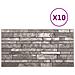 Pannelli Murali 3d Con Design A Mattoni Grigio Scuro 10 Pz Eps - Foto miniatura 3