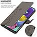 Custodia Compatibile Con Samsung Galaxy A51 5g In Grigio Fiore - Coperchio Protettivo In Design Floreale Con Chiusura Magnetica, Funzione Stand E Slot Per Carte - Foto miniatura 5