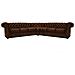 Divano Chesterfield Ad Angolo Chesterfield First Class - 3 Angolo 3 - Cloudy Vecchio Marrone - Pelle - Foto miniatura 1