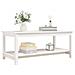 Tavolino da Salotto Bianco 110x55x45 cm Legno Massello di Pino - Foto miniatura 3
