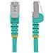 Cavo Ethernet CAT 6a - 3m - Acqua - Cavo di rete LAN Low Smoke Zero Halogen (LSZH) - 10GbE 500MHz 100W PoE++ - Filo /Cavo patch schermato S /FTP con spinotto RJ45 antigroviglio e rilievi di trazione - Foto miniatura 2