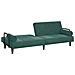 Divano Letto Con Braccioli Verde Scuro In Velluto - Foto miniatura 2