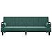 Divano Letto Con Braccioli Verde Scuro In Velluto - Foto miniatura 7