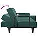 Divano Letto Con Braccioli Verde Scuro In Velluto - Foto miniatura 8