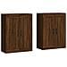 Armadietti A Parete 2 Pz Rovere Marrone In Legno Multistrato - Foto miniatura 2