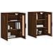 Armadietti A Parete 2 Pz Rovere Marrone In Legno Multistrato - Foto miniatura 3