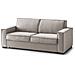 Divano Letto Abigail, Divano A 2 Posti Large, 100% Made In Italy, Sofà Soggiorno Con Apertura Girevole, In Tessuto Imbottito, Con Braccioli Standard, Cm 200x95h90, Tortora - Foto miniatura 2