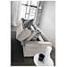 Divano Letto Abigail, Divano A 2 Posti Large, 100% Made In Italy, Sofà Soggiorno Con Apertura Girevole, In Tessuto Imbottito, Con Braccioli Standard, Cm 200x95h90, Tortora - Foto miniatura 4