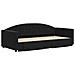 Divano Letto Estraibile Con Cassetti Nero 90x200 Cm In Velluto - Foto miniatura 2