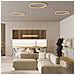 Lampadario A Sospensione Moderno Rim Alluminio Ottone 3 Led 115w - Foto miniatura 2