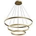 Lampadario A Sospensione Moderno Rim Alluminio Ottone 3 Led 115w - Foto miniatura 1