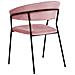 Set Di 2 Sedie Da Pranzo Velluto Rosa Mariposa - Foto miniatura 7