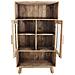 Mobile Credenza Vetrina Da Interno Cucina Salotto In Legno Di Pino Con 2 Ante In Vetro E 2 Ripiani Linea Classic - Foto miniatura 4
