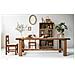 Mobile Credenza Vetrina Da Interno Cucina Salotto In Legno Di Pino Con 2 Ante In Vetro E 2 Ripiani Linea Classic - Foto miniatura 7