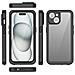Cover Per Iphone 15 Plus Protezione 360° Impermeabile Ip68 Rinforzata, Nero - Foto miniatura 2