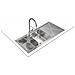 Brooklyn 80 M-XP 2B 1D Lavello montato su piano Rettangolare Acciaio inox - Foto miniatura 3