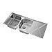 Brooklyn 80 M-XP 2B 1D Lavello montato su piano Rettangolare Acciaio inox - Foto miniatura 4