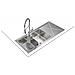 Brooklyn 80 M-XP 2B 1D Lavello montato su piano Rettangolare Acciaio inox - Foto miniatura 5