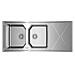 Brooklyn 80 M-XP 2B 1D Lavello montato su piano Rettangolare Acciaio inox - Foto miniatura 1