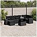 Set Divani Da Giardino Con Cuscini 8 Pz Nero In Polyrattan - Foto miniatura 1