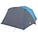 Tenda Da Campeggio Con Portico Per 4 Persone Blu Impermeabile - Foto miniatura 4