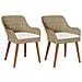 Sedie da giardino con cuscini 2 pcs Beige in Polyrattan - Foto miniatura 1