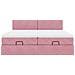 Struttura Letto Pouf con Materassi Rosa 200x200 cm Velluto - Foto miniatura 8