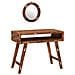 Tavolo da Trucco con specchio Marrone Legno di recupero solido - Foto miniatura 1