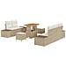 Set Divano da Giardino 8 pcs Beige e Crema 90 x 55 x 71 cm - Foto miniatura 1