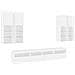 Set Mobili TV a Muro 7 pz con Luci LED Bianco - Foto miniatura 3