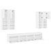 Set Mobili TV a Muro 7 pz con Luci LED Bianco - Foto miniatura 6