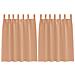 Tende con tende 2 pcs Marrone chiaro 140x140cm Poliestere - Foto miniatura 1