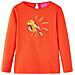 Maglietta da Bambina Maniche Lunghe Arancione Scuro 128 - Foto miniatura 1