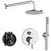 Ceraline Bd192 Kit Doccia Completo Cromo. Saliscendi Con Doccetta Doccia E Soffioni Duplex In Ottone - Cromo Da Ordinare - Foto miniatura 1