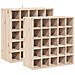 Portabottiglie 2 pcs Naturale 56 x 25 x 56 cm Pino massello - Foto miniatura 1