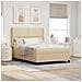 Letto a molle con materasso Crema 160 x 200 cm Tessuto - Foto miniatura 2